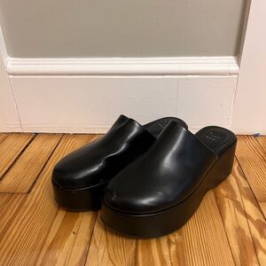 Black Platform Clogs